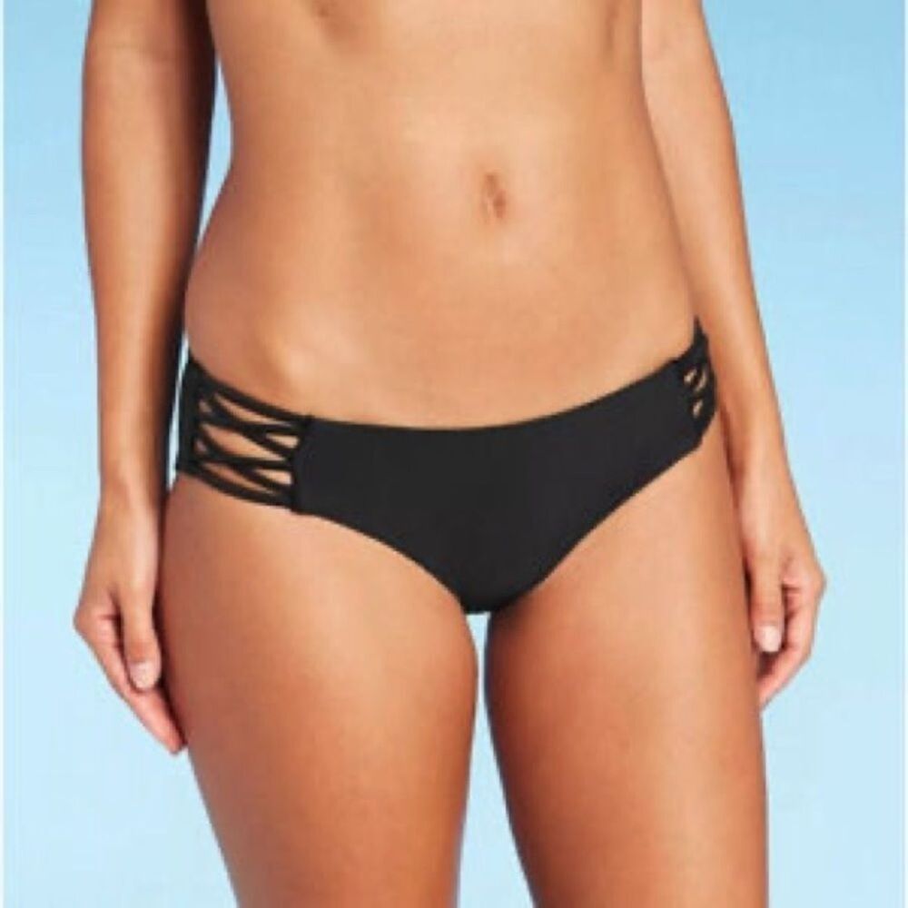 Xhilaration Bikini Swim Bottom Galaxy Black NEW Size XL